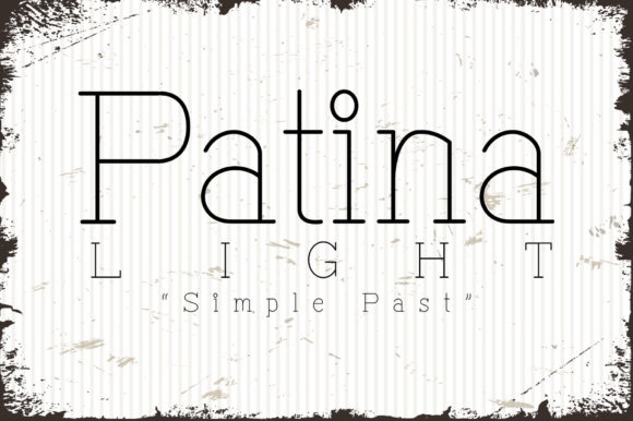 Patina Light Font for Modern Web Design